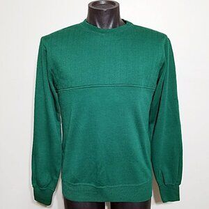 Vintage Rugby Sport Knits Sweater L Mens Green Preppy Collegiate Sweatshirt